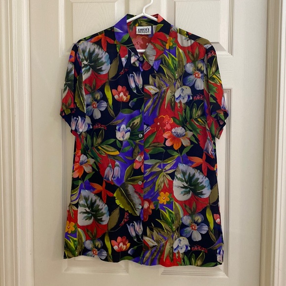 Chico’s Vintage Hawaiian Shirt Size 1 - Picture 1 of 4